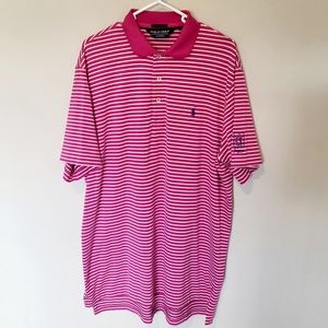 Polo Ralph Lauren Pink Striped Men's Polo Shirt TPC The Players Sawgrass